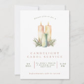 シンプルチャーチキャンドルライトキャロルサービス 招待状 (正面)