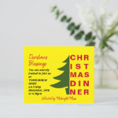 シンプルチャーチクリスマスディナー招待状 (スタンド正面)