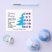 シンプルチャーチクリスマスディナー招待状 チラシ (シングル)