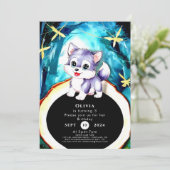 シンプルチャーム オオカミの誕生日 招待状 (スタンド正面)