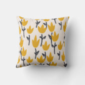 シンプルチューリップ花布プリント クッション (裏面)