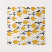 シンプルチューリップ花布プリント タペストリー (正面(横))