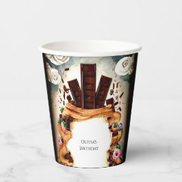 シンプルチョコ誕生日 紙コップ