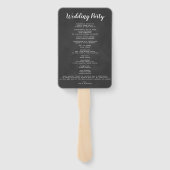 シンプルチョークエレガントボード結婚式 プログラムファン ハンドファン (裏面)