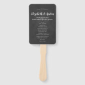 シンプルチョークエレガントボード結婚式 プログラムファン ハンドファン (正面)