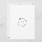 シンプルツリーブランチ葉ボタ結婚ニカル 招待状 (裏面)