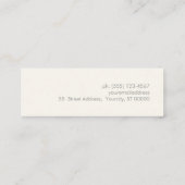 シンプルティエレガントー金ゴールドスターズクリームホワイト スキニー名刺 (裏面)