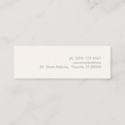 シンプルティエレガントー金ゴールドスターズクリームホワイト スキニー名刺 (裏面)