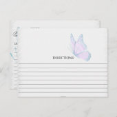 シンプルティール(緑がかった色)とMave Butfrayレシピカード ポストカード (正面/裏面)