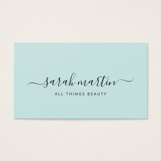 シンプルティール（緑がかった色）エレガントターコイズギフト券 (正面)