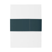 シンプルティール（緑がかった色）グリーンモダン金ゴールドターコイズ 招待状ベリーバンド (裏面例)