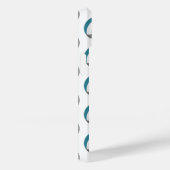 シンプルティール(緑がかった色)グレーバレーボール女子モノグラムの Case-Mate iPhoneケース (裏面 / 右)