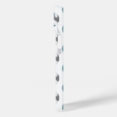 シンプルティール(緑がかった色)グレーバレーボール女子モノグラムの Case-Mate iPhoneケース (裏面 / 左)