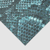 シンプルティール（緑がかった色）スネークスケールパターン 薄葉紙 (詳細)