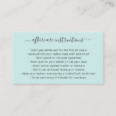 シンプルティール（緑がかった色）ターコイズラッエレガントシュ後介護 名刺 (正面)