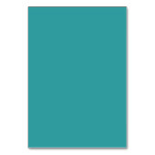 シンプルティール（緑がかった色）パーソナライズされた結婚s テーブルナンバー (裏面)