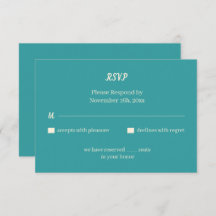 シンプルティール（緑がかった色）パーソナライズされた結婚s