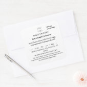 シンプルテキサス州コテージ食品ラベル スクエアシール (封筒)