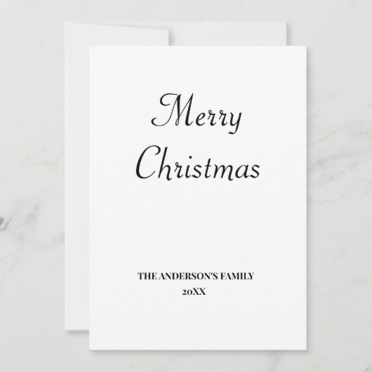 シンプルテキストミニマルのクリスマスのパーソナライズを追加 (正面)