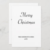 シンプルテキストミニマルのクリスマスのパーソナライズを追加 (正面/裏面)