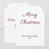 シンプルテキストミニマルのクリスマスのパーソナライズを追加 (正面/裏面)