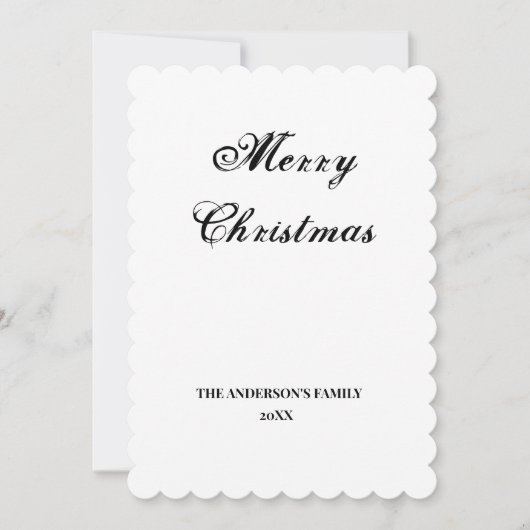 シンプルテキストミニマルのクリスマスのパーソナライズを追加 (正面)