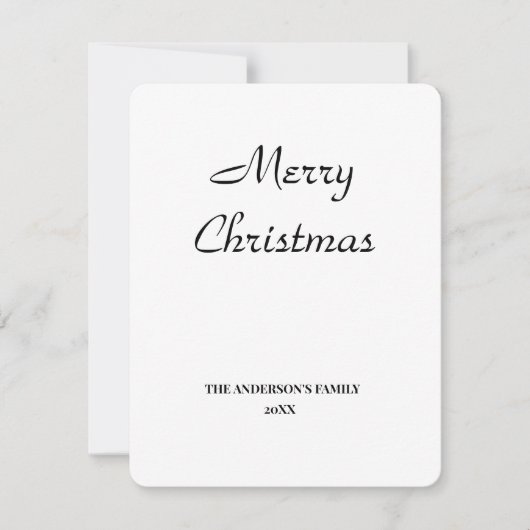 シンプルテキストミニマルのクリスマスのパーソナライズを追加 (正面)