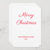 シンプルテキストミニマルのクリスマスのパーソナライズを追加 (正面/裏面)