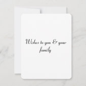 シンプルテキストミニマルのクリスマスのパーソナライズを追加 ノートカード (裏面)