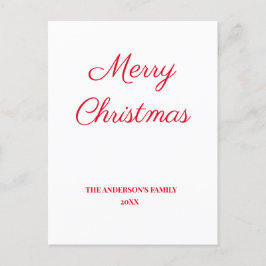 シンプルテキストミニマルのクリスマスのパーソナライズを追加 ポストカード
