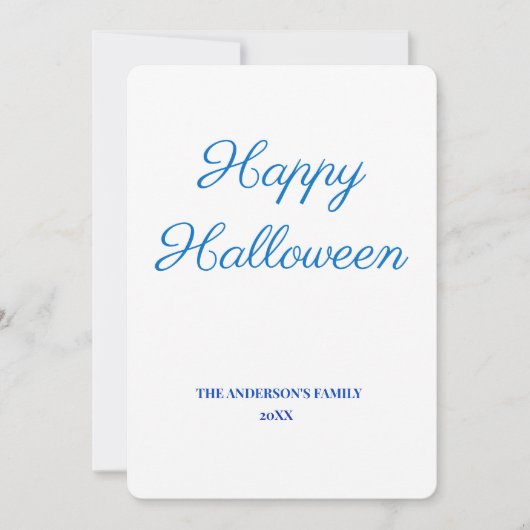 シンプルテキストミニマルのハロウィンの追加 サンキューカード (正面)