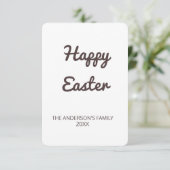 シンプルテキストミニマルイースターの追加 サンキューカード (スタンド正面)