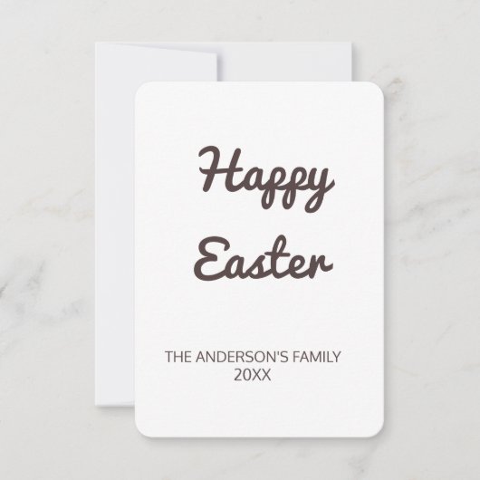 シンプルテキストミニマルイースターの追加 サンキューカード (正面)