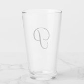 シンプルテキストミニマルモノグラム写真のコピーの追加 タンブラーグラス (裏面)