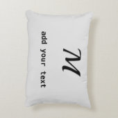シンプルテキストミニマルモノグラム写真のスローを追加 アクセントクッション (裏面(縦))