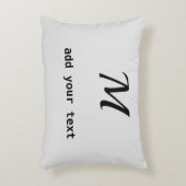 シンプルテキストミニマルモノグラム写真のスローを追加 アクセントクッション (正面(垂直))