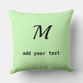 シンプルテキストミニマルモノグラム写真のスローを追加 クッション (裏面)