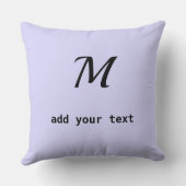 シンプルテキストミニマルモノグラム写真のスローを追加 クッション (裏面)