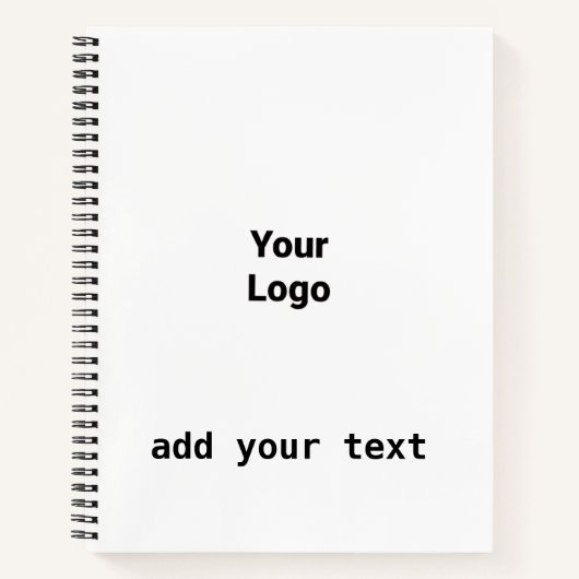 シンプルテキストミニマルモノグラム写真メモ帳の追加 ノートブック (正面)