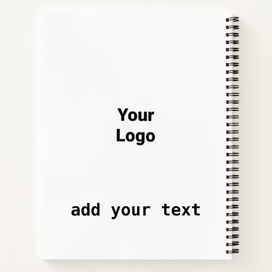 シンプルテキストミニマルモノグラム写真メモ帳の追加 ノートブック (裏面)