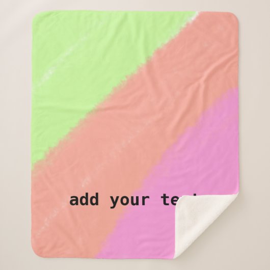 シンプルテキストミニマルモノグラム写真共有を追加する シェルパブランケット (正面)