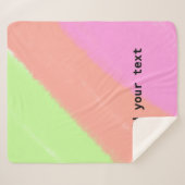 シンプルテキストミニマルモノグラム写真共有を追加する シェルパブランケット (正面(横))