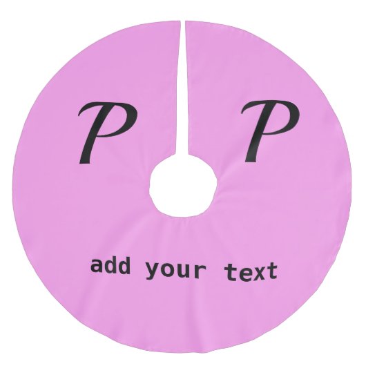 シンプルテキストミニマルモノグラム写真brusの追加 ブラッシュドポリエステルツリースカート (正面)