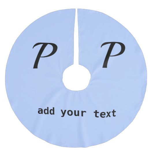 シンプルテキストミニマルモノグラム写真brusの追加 ブラッシュドポリエステルツリースカート (正面)