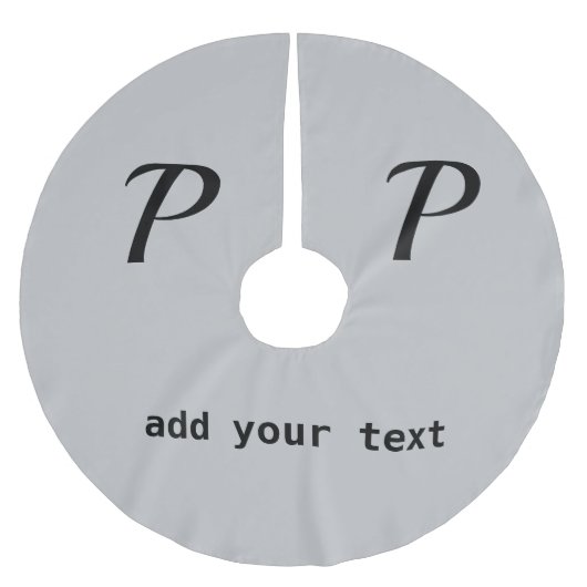 シンプルテキストミニマルモノグラム写真brusの追加 ブラッシュドポリエステルツリースカート (正面)