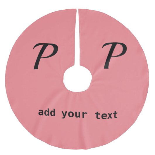 シンプルテキストミニマルモノグラム写真brusの追加 ブラッシュドポリエステルツリースカート (正面)