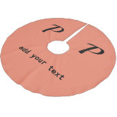 シンプルテキストミニマルモノグラム写真brusの追加 ブラッシュドポリエステルツリースカート (アングル)