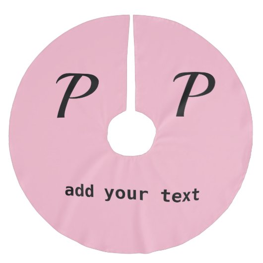 シンプルテキストミニマルモノグラム写真brusの追加 ブラッシュドポリエステルツリースカート (正面)