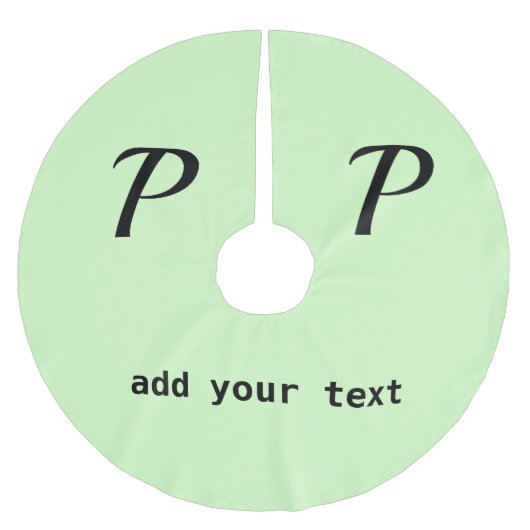 シンプルテキストミニマルモノグラム写真brusの追加 ブラッシュドポリエステルツリースカート (正面)