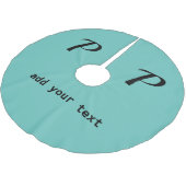 シンプルテキストミニマルモノグラム写真brusの追加 ブラッシュドポリエステルツリースカート (アングル)